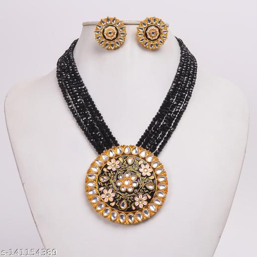 Kundan-Meena-Necklace-With-Crystal-Beads