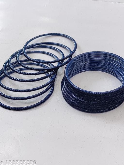Navy Blue Velvet bangles (Pack of 24)