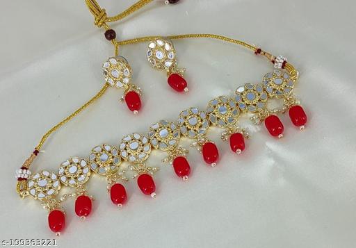 Ethnic-Mirror-Work-Choker-with-Earrings-Set-for-Women-and-Girls