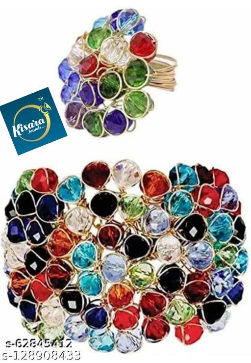 KISARA-JEWELS-CRYSTAL-BRACELET-+-RING-COMBO.-Jewellery-Set