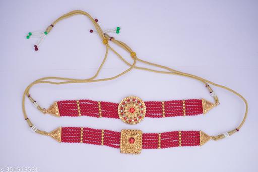 Gold-Plated-Red-MotiMala-Choker-|-Best-For-Girls-&-Women-|-Uttarakhand-Artificial-Jewellery-|-Pack-Of-2