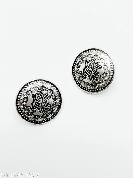Oxidise silver Studs for Women & Girls