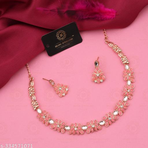 ANSHRA-JEWEL-Rose-Gold-Necklace-Jewellery-Set-with-Earrings-for-Women-and-girls