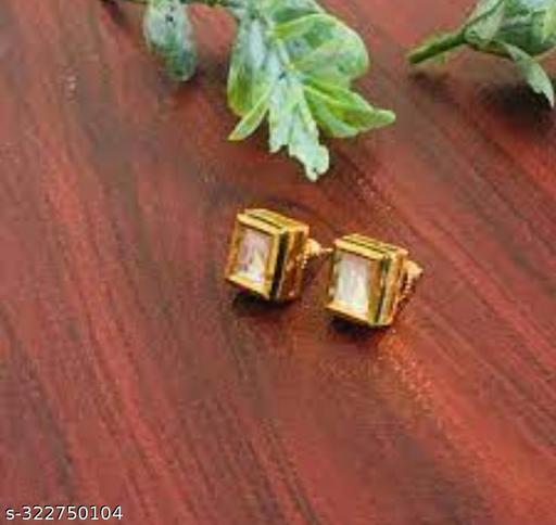 Kundan square shape earrings