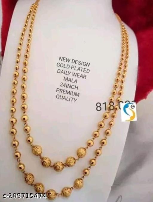 Vesture-Knot-Brass-Golden-Beads-2-Layer-Bindi-Mala-For-Women's-&-Girl's