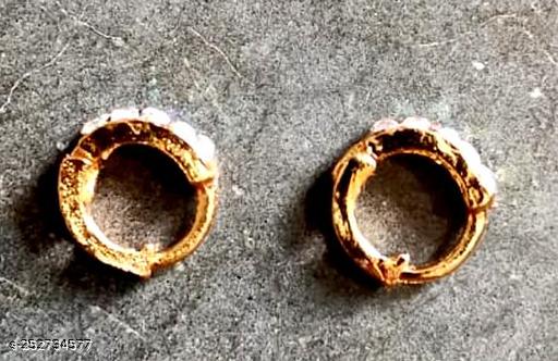 Gold-Plated Pave Cubic-Zirconia Huggie Hoop Earrings for Girls&Women (1 Pair)