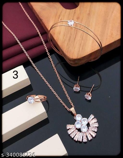 Chain-pendant+Earrings+Free-size-Fingering+Free-Bracelet