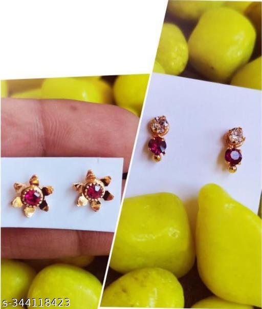 Gold plated Baby Earring Stud Set for Kids Girls, Baby Girls, Teen Girls