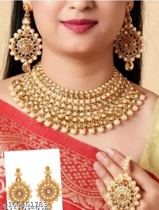 Mithali-PatwaJEWELLERY-SET-Patwa-Har-sat-Necklace-Set-&-Earring-Choker-Necklace-set-with-Maang-Tikka(