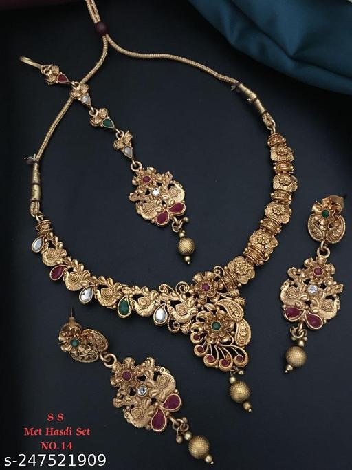 Alloy-Gold-plated-Jewel-Set-(Multicolor)