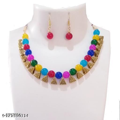 Stylish-Gold-Plated-Necklace-&-Earring-Set