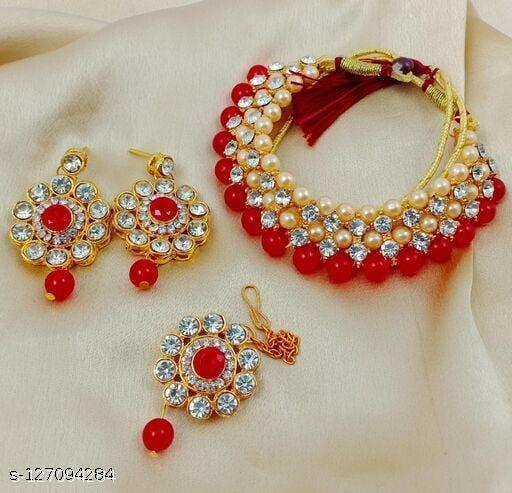 Priya-Alloy-Red-Jewellery-Set-White-Stone