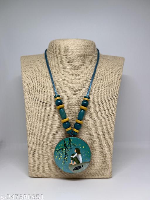 Terracotta-Handpainted-Neckless-set