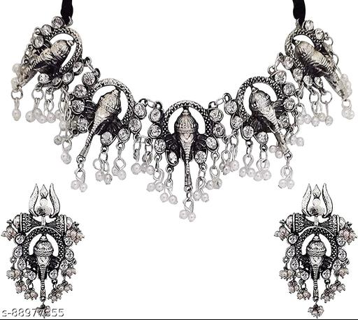 Oxidised-Silver-Choker-Jewellery-Set