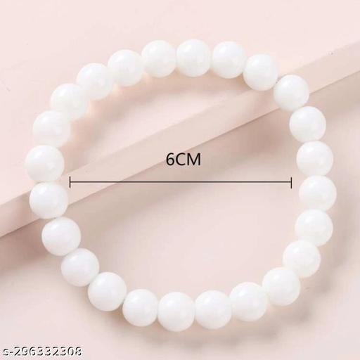 Trending cute white beeds hand made bracelet for boys , women girls and boys Korean bracelet