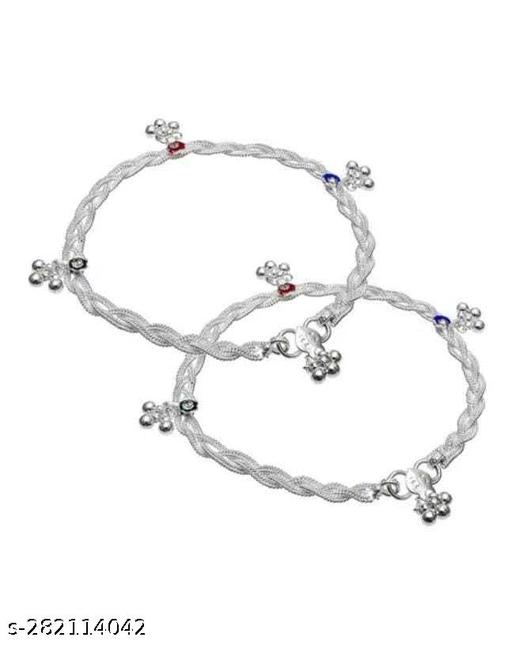 Charms Alloy Silver Anklets For Women