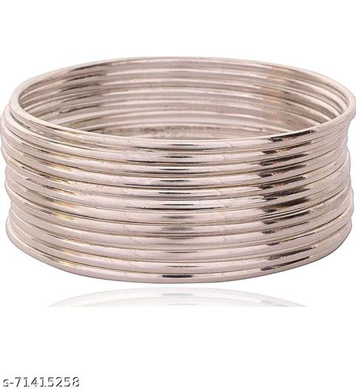 ishaanvi fashion silver 12 bangals