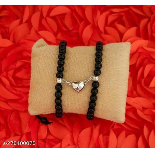 Ru Collection Beautiful Couple Magnetic Dil Bracelet || Valentine Perfect Gift || Gift For His & Her