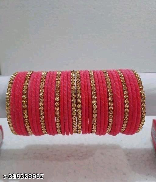 Velvet bangles for women with 10 golden bangles under 90
