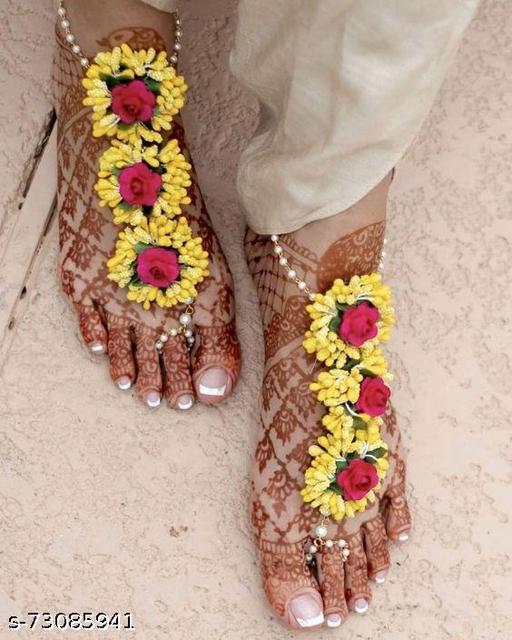 FLOWER JEWELLERY ANKLET SET