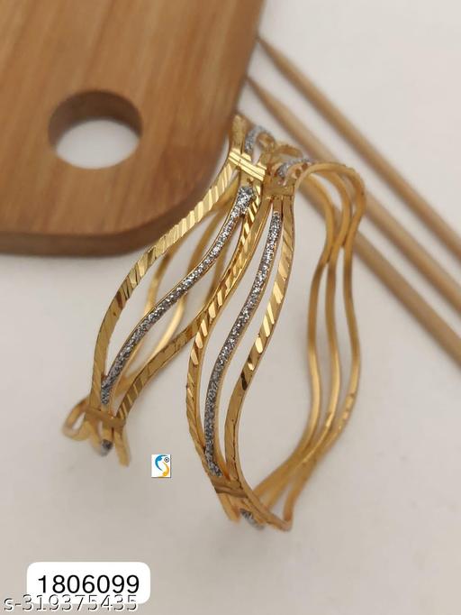 new designer premium quality gold plated 2 tone bangle