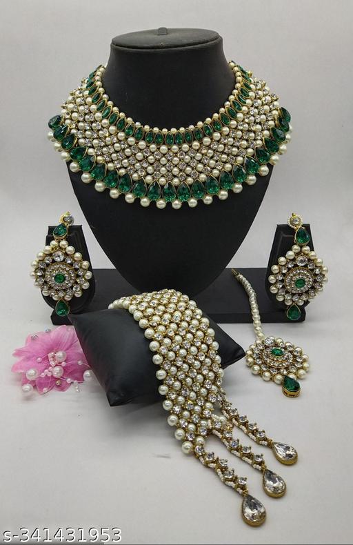 OH STONE Grand Moti Rani haar Necklace Set For Women | Wedding Emporium Women Wedding Moti Mala | Jewellery Sets for Women Gold Plated Bridal Long Necklace for women | Moti Mala Haar Necklace for Women |Princess Elegant Jewellery Sets | wedding jewel
