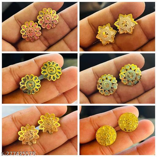 6 Pack Of Earrings, Stylish Earrings Set, Fashion Tops Earrings