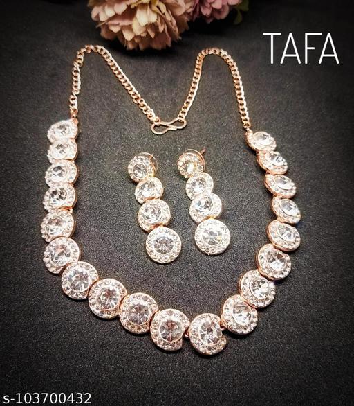 Rose-Gold-Plated-AD-Necklace-Set