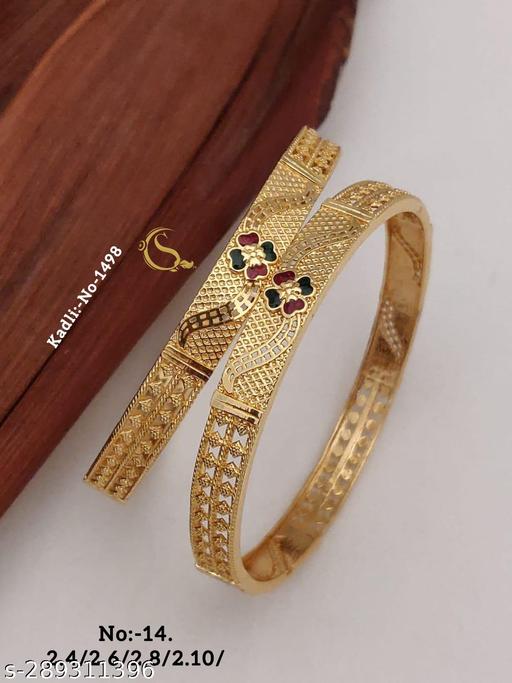 18k gold plated stylish bangles for womens