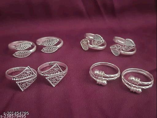 OXIDIZED NEW SILVER COLOUR ALLOY FANCY Toe Ring FOR GIRLS AND WOMAN ?