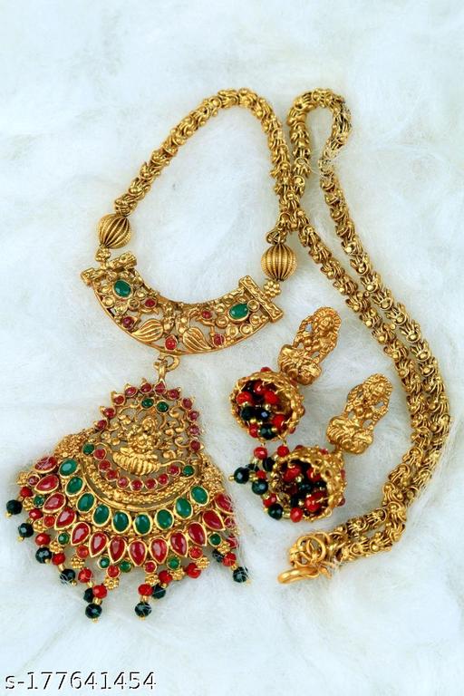 Alloy-Gold-plated-Jewel-Set  (Gold)
