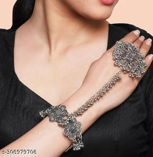 Silver Single Hand Oxidised New Fashion Haatphool