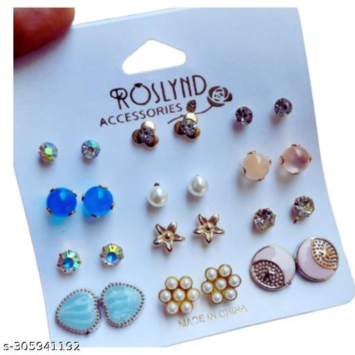 LimeLight Earring Card Western Simple Studs for Girls and Women (12 studs in a Card)