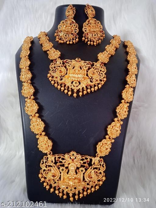 Kush-Enterprise-Gold-Plated-Artificial-Stones-Alloy-Haram-and-Earrings