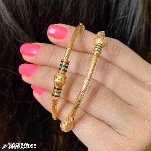 Twinkling Elegant Women Gold Plated Bangles Set