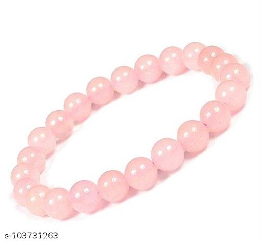 8mm Pink Rose Quartz Natural Agate Stone Bracelet