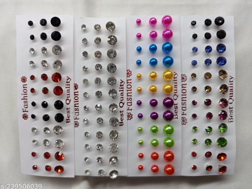 Pack of 72 Fancy Beautiful Earrings Studs By CIFICA ( Per Earring Pairs Price Approx RS.2 )