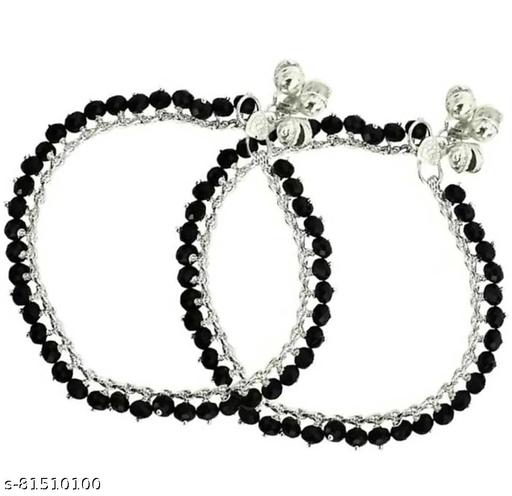 Women and Girls Silver Plated White Metal Payal Anklets Indian Traditional Ethnic Fashion Foot Jewellery Artificial Alloy Anklet