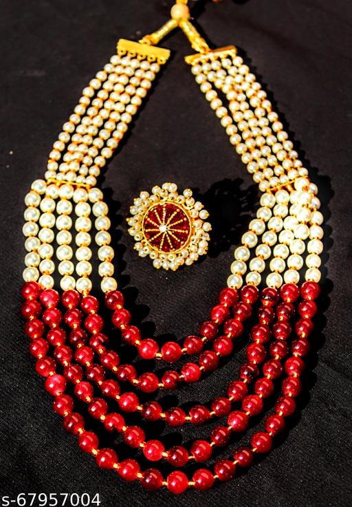 Sidhhi-Enterprises-Trendy-Necklace-Set-With-Ring-For-Girls-&-Womens-Jewellery-Set