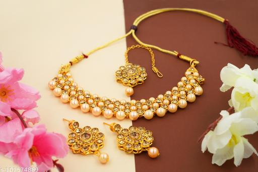 DESIGNER-STONE-JEWELLERY-SETS-|-Charming-Gold-Plated-|-Antique-Set-|-Stud-Necklace-|