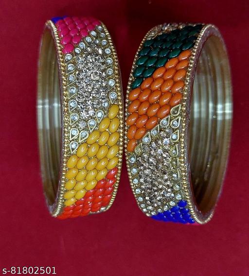 MULTICOLOUR STONED KADA Bracelet & Bangles