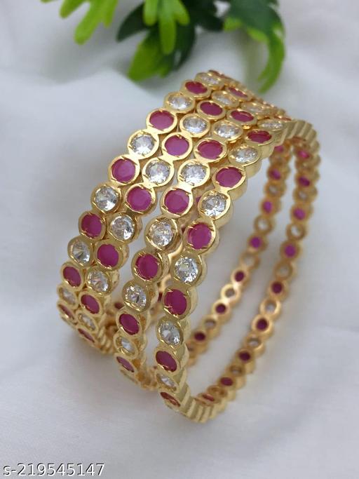 PREMIUM QUALITY MICROPLATED IMPON PANCHALOHA STONE BANGLES