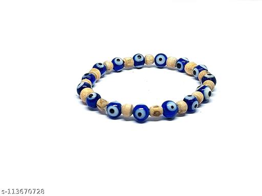 Natural Auspicious Tulsi And Evil Eye Bracelet For Men And Women
