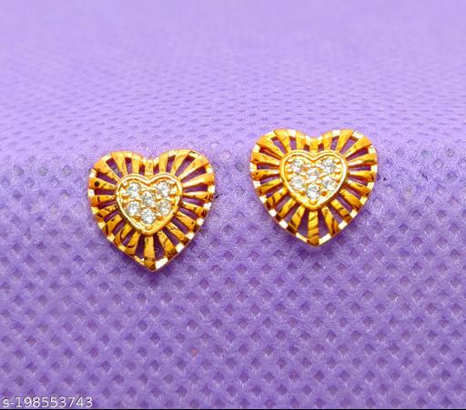 Heart shape Studs in American Diamonds and stones for formal and casual wear.