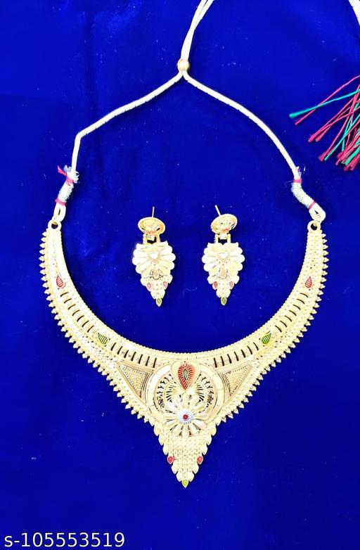 Gorgeous-Fusion-gold-plated-beautiful-stylish-Necklace-Jewellery-Set..//
