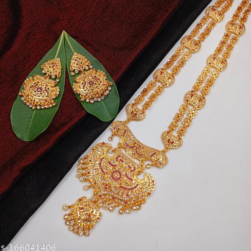 BEAUTIFULL-GOLD-PLATED-RANI-HAR-Jewellery-Set