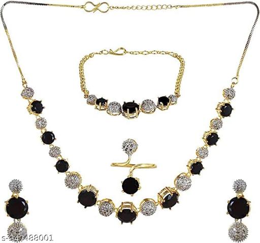 Necklace-with-Earrings,-Ring-and-Bracelet-Set