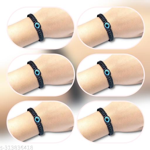 Allure Glittering Bracelet & Bangles also Trend Evil Eye Charms Black Thread Adjustable Anklet ( Payal ) for Women and Girls