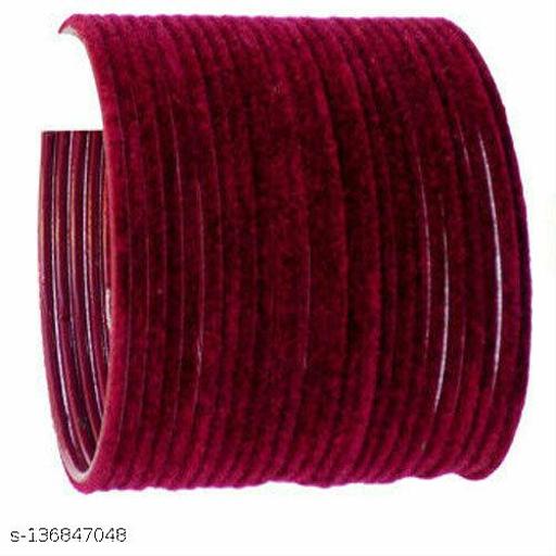 MAROON VELVET BANGLES - 2 DOZEN