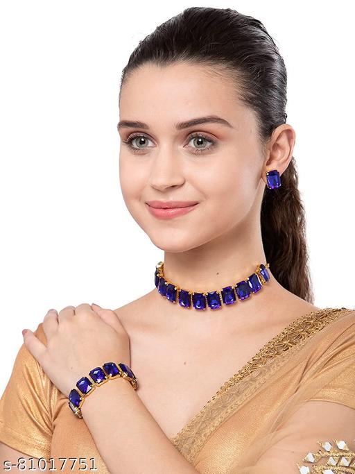 Indian's-Fashion-Stylish-Crystal-Necklace-Earrings-Jewellery-Set-for-Women(1459-Royal-Blue-)